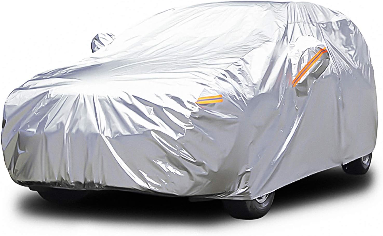 Audew 6 Layers Car Cover Waterproof All Weather Breathable UV Protection Snowproof Waterproof Dustproof Universal Fit Full Car Covers for SUV, Jeep XL(190โโ-201โโ)