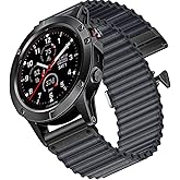 Ocean Ultra Trail Band 26mm Designed for Garmin Fenix 8 51mm/Fenix 6X/Fenix 7X/Fenix 5X Plus/Fenix 6X Pro/Fenix 3/Fenix 3 HR/Tactix Delta,Quickfit 26 Watch Nylon Bands (Dark Gray, 26MM)