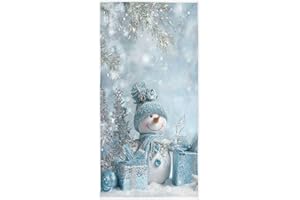 PFREWN Merry Christmas Snowman Hand Towels 16x30 in Snowflake Pine Cones Bathroom Towel Ultra Soft Absorbent Ball Winter Bath Towel Kitchen Dish Guest Towel Xmas Decorations