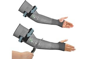 Schwer AIR-SKIN ANSI A6 Cut Resistant Sleeves S903, PFAS Free Arm Sleeves for Men and Women, High Risk Arm Protection Sleeves