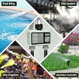 Johgee 2 Zone Sprinkler Timer, Programmable Watering System with Rain Delay view 8