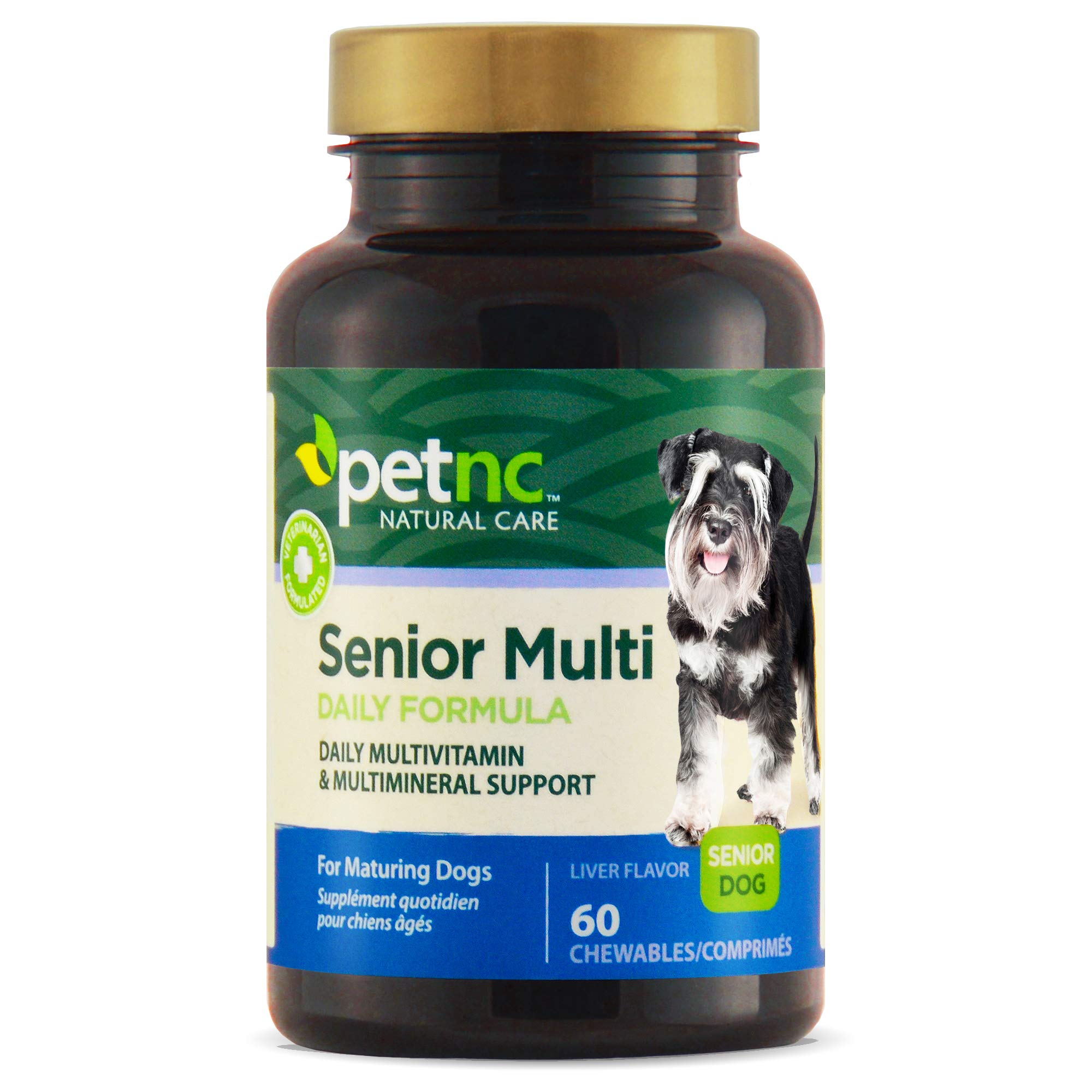 PetNC Natural Care, Senior Multi Daily Formula, Senior Dog, Liver Flavor, 60 Chewables