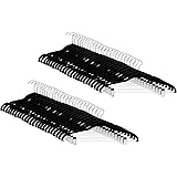 Amazon Basics Velvet Skirt Hangers with Clips, 50-Pack, Black