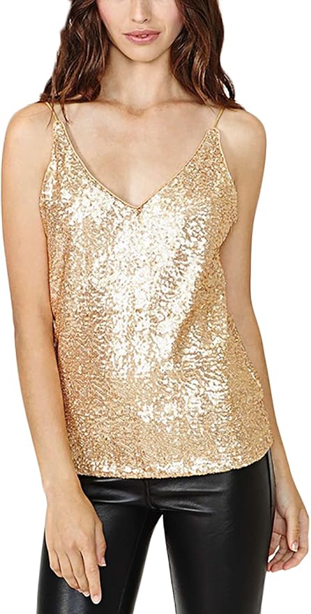 Canottiera Donna Senza Maniche Scollo A V – Tessuto Seta Ghiaccio, Casual Estiva, Nera