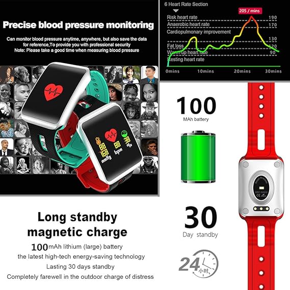 Giantree TF1 Pulsera Inteligente IP68 Bluetooth Pantalla ...