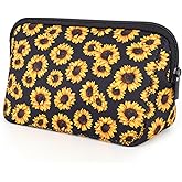 AJLTPA Cosmetic Bag Waterproof Neoprene Zipper Pouch Travel Portable Toiletry Makeup Bags Organizer Case for Women and Girls