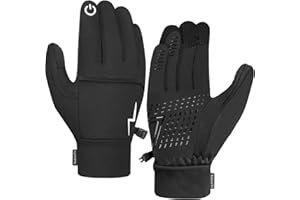 YukiniYa Kids Winter Gloves Long Fleece Waterproof Windproof Touchscreen Warm With Reflective For Kids Snow Skiing 3-15 Years