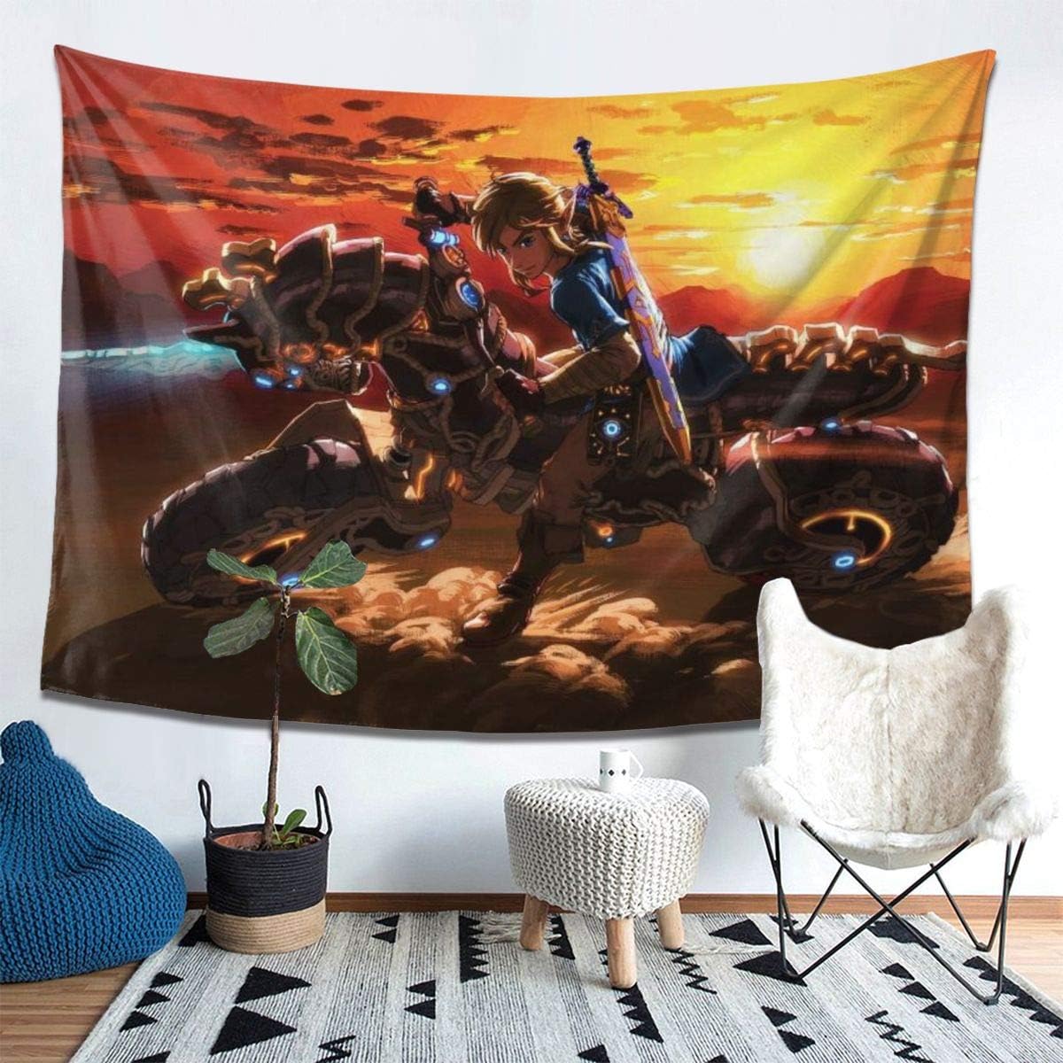 Amazon Com Shileyoxn The Legend Of Zelda Anime Tapestry Tapestry Background Suitable For Apartment Home Art Wall Bedroom Living Room Dormitory Wall Decoration 8060inch Home Kitchen
