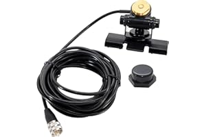 Anina Adjustable NMO Antenna Lip Hatchback Mount Bracket Through Hole Fixed W/NMO Mount Cap 16.5 ft UHF PL259 Male RG58 Pure Copper Coaxial Cable for Vehicle Car Ham Mobile Radio No Drill Installation
