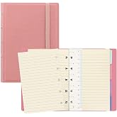 Filofax B115064U Refillable Notebook, Pocket Size, 112 Cream colored moveable pages. Includes 4 Indexes (one with pocket) a page marker and elastic closure, Rose