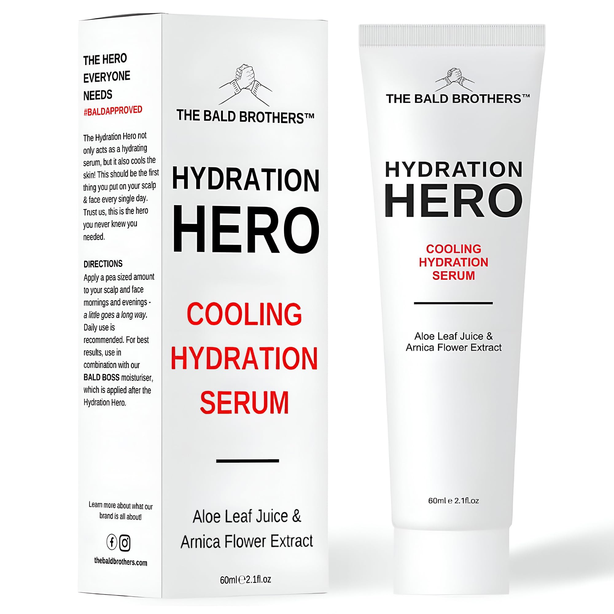 The Bald Brothers Hydrating Scalp Serum with Aloe Leaf Juice | Water based Face & Scalp Hydration Serum | Fast Absorbing, no Grease, no Stickyness | Vegan