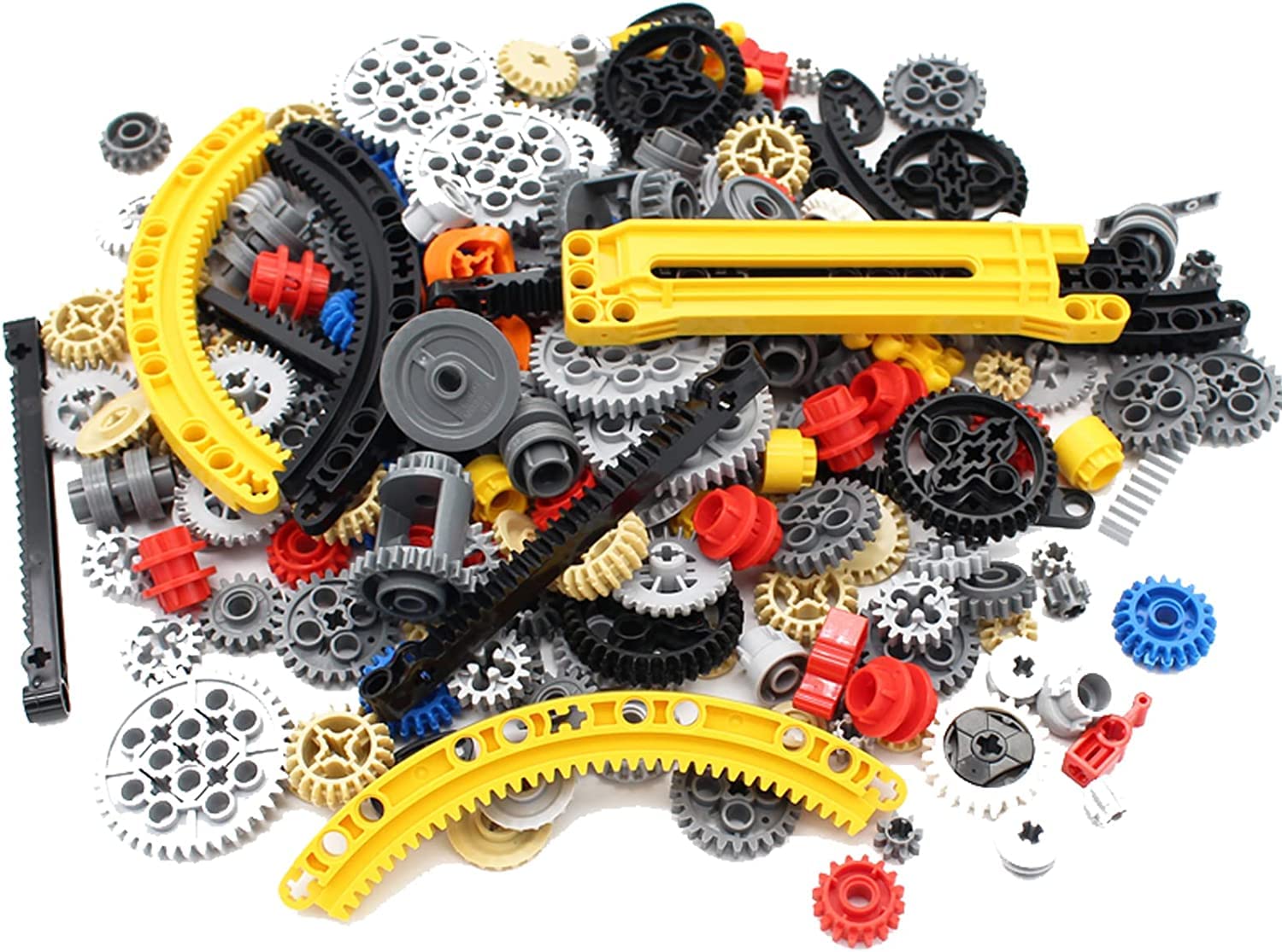 SEEMY 233PCS Gear Set for Technical-Series Parts Compatible with Lego Technic Parts, Liftarm, Pins, Axles, Connectors for Technic Building Blocks Set (Gear Set)