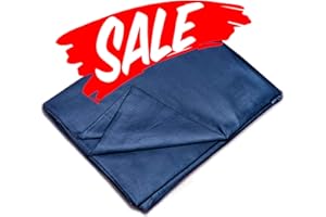 YEMYHOM 100% Cotton Weighted Blanket Cover 48"x72", Soft Removable Duvet Cover for Heavy Blanket, Machine Washable（Navy Blue）