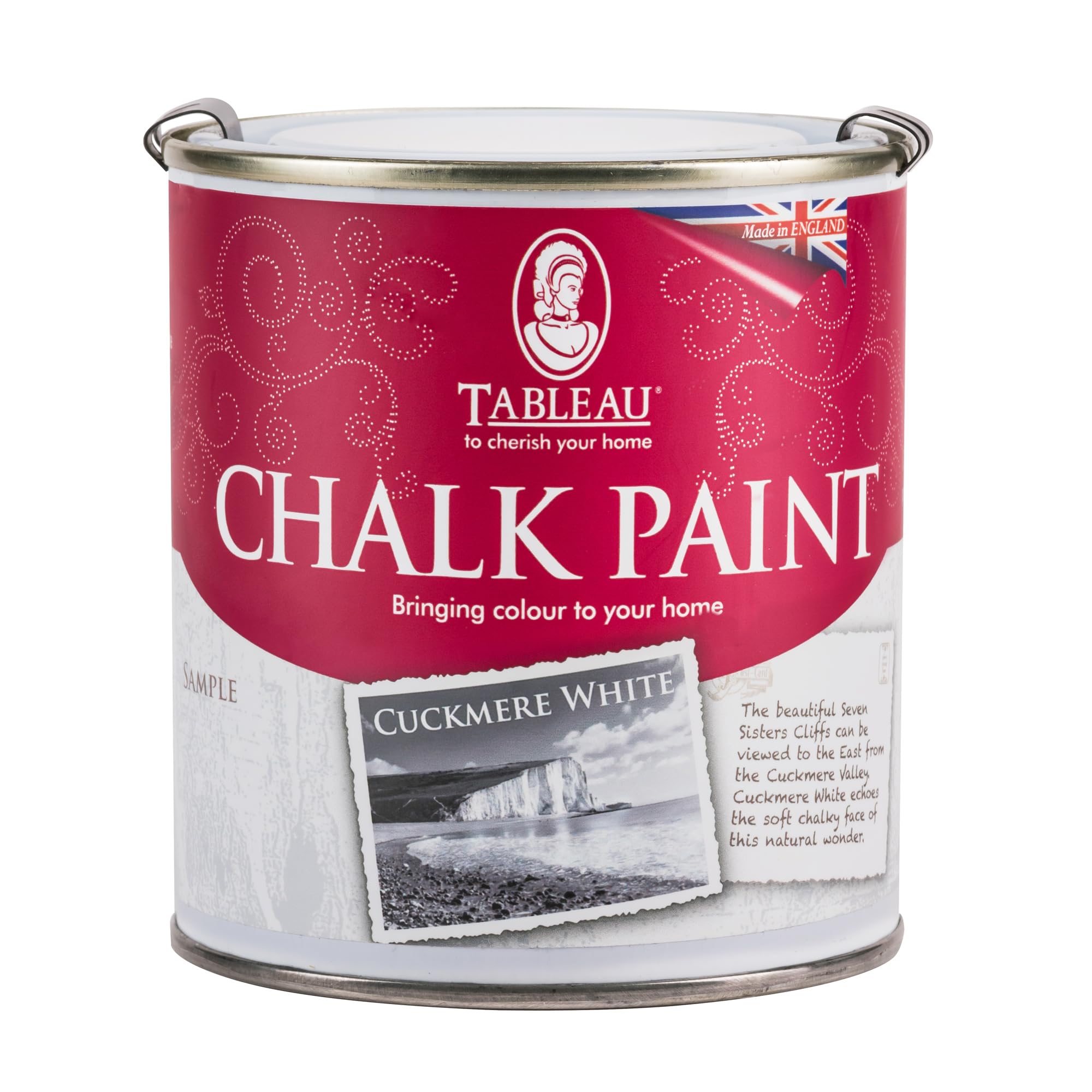 Tableau Chalk Paint, Cuckmere White, 1000.0 Millilitre, (Pack of 1), TCCW1