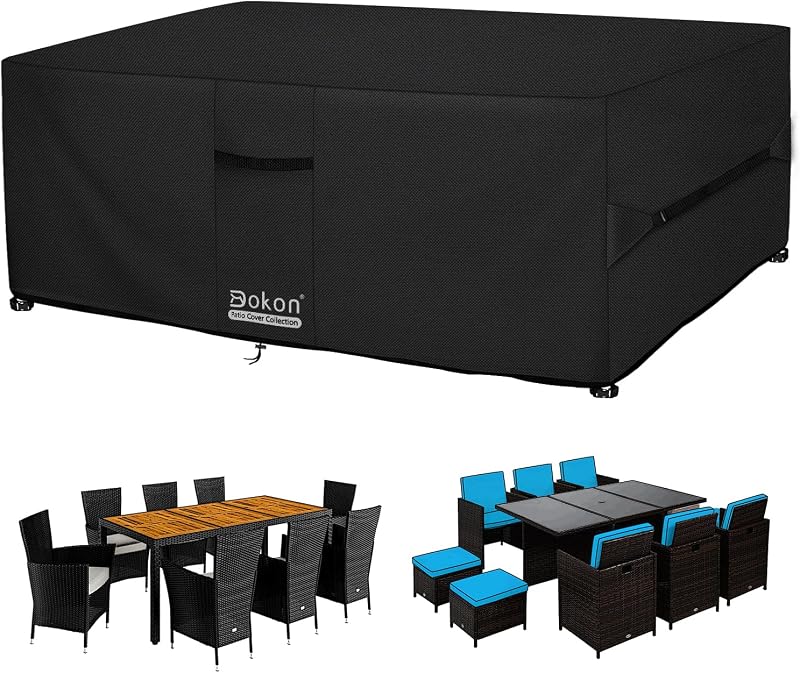 Dokon Garden Furniture Covers Waterproof 420D Oxford 170x94x74cm Cube