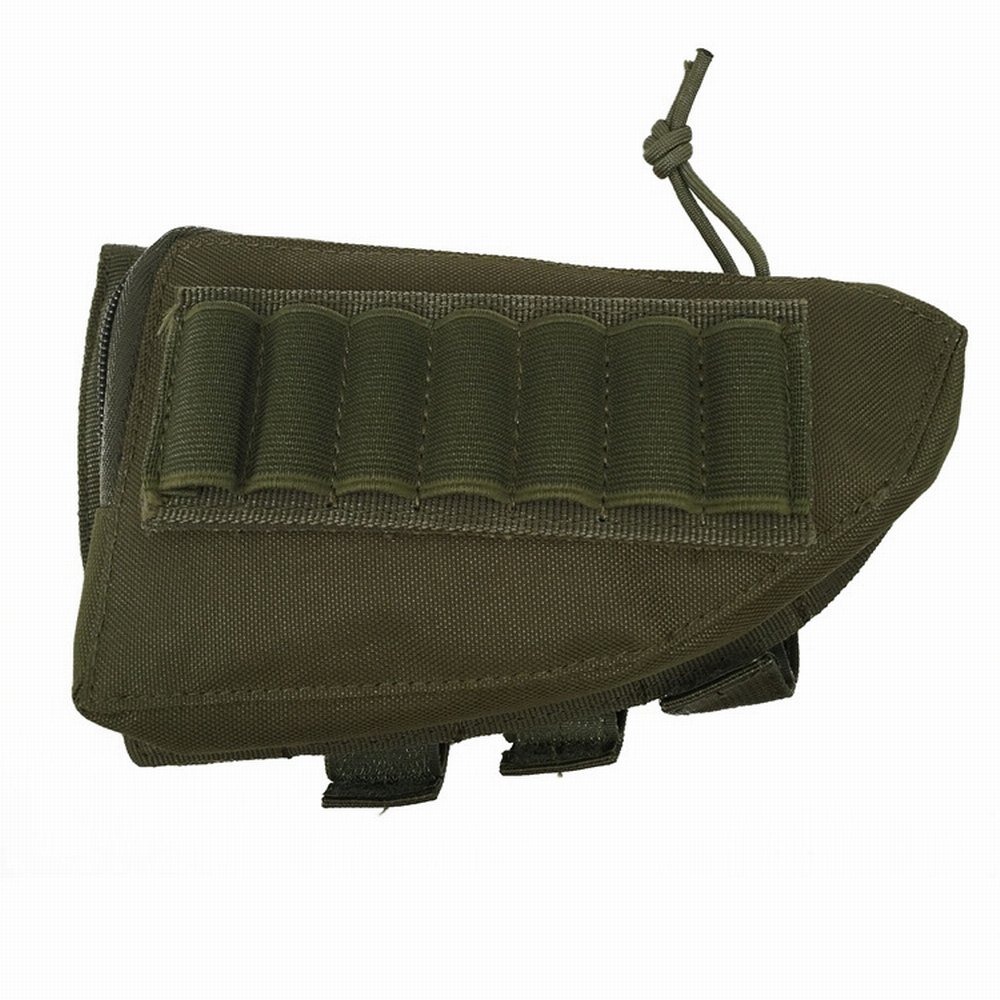 Tactical Buttstock Shotgun Rifle Stock Ammo Portable Pouch Shell Cartridge Holder Pouch Holder Cheek Nylon Pad Package