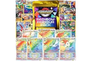 LEGENDARY TREASURES Rainbow Rare Elite Trainer Bundle | Guaranteed Rainbow Secret Rare, VSTAR, VMAX, Legendary EX, Trainer Gallery Cards | Pack + Sleeves Compatible with Pokemon Cards