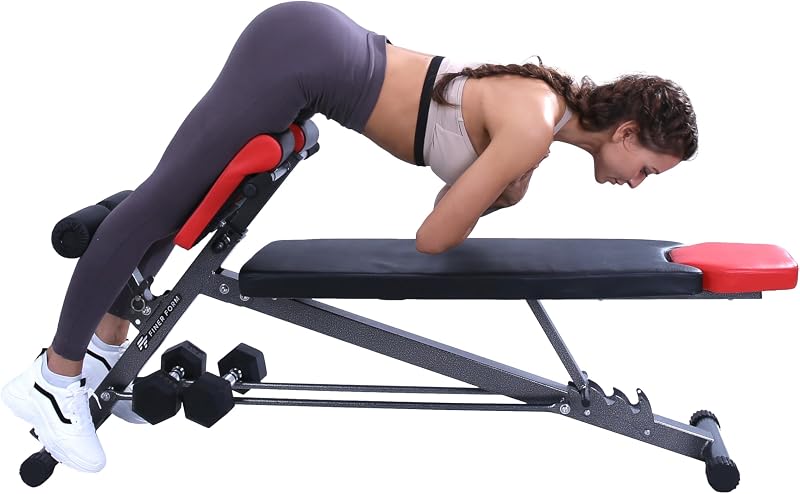 FF Finer Form Multi-Functional Gym Bench – Full Body Adjustable Weight Bench