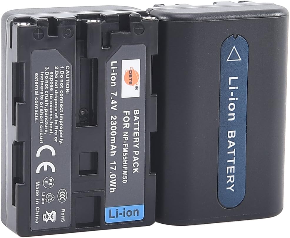 DSTE 2PCS NP-FM55H NP-FM50 (2300mAh/7.4V) Battery Charger Set Compatible for Sony NP-FM30,NP-FM51,NP-QM50,NP-QM51Battery,CCD-TR108,CCD-TR208,CCD-TR408,CCD-TR748,CCD-TRV106,CCD-TRV107,CCD-TRV108 Camera - Image 3