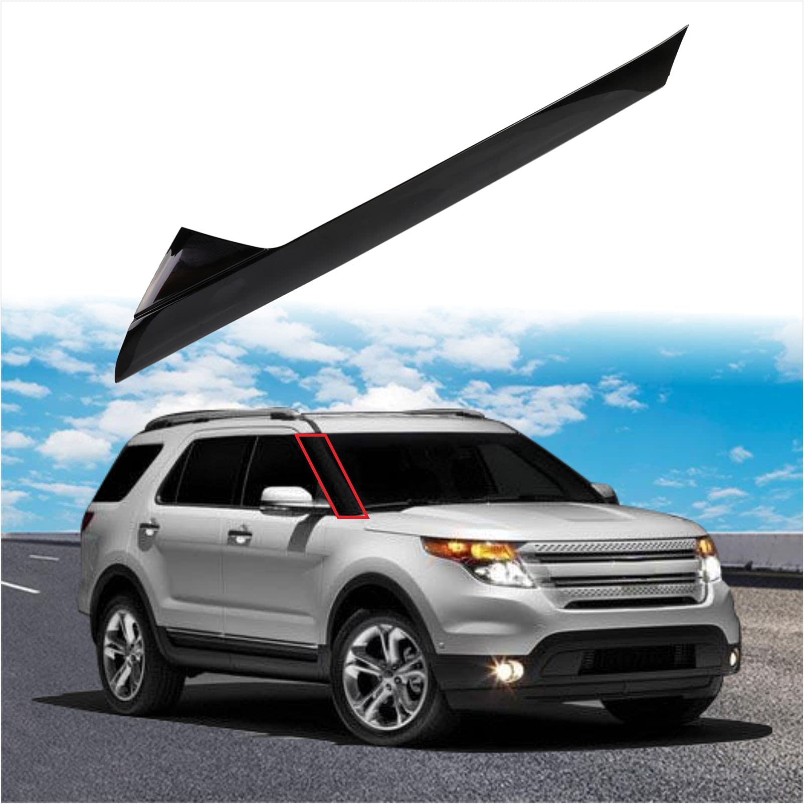 BB5Z7803137AB BB5Z-7803136-AB 926450 926451 Windshield Outer Trim A-Pillar Molding Left Right Side For 2011-2019 Ford Explorer - 34