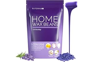 BLITZWAX Lavender Hard Wax Beads for Hair Removal - 1lb Coarse Hair Formula - Painless Wax for Sensitive Skin, Face, Full Body, Bikini - At-Home Waxing Beads for Women Men