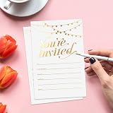 Sweetzer & Orange S&O Party Invitations 25 Gold Foil 4x6 with Envelopes view 4