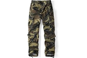 AKHIKING AKHlKING Women's Cargo Pants Work Camo Cotton Casual Combat Wild Outdoor Ripstop Trousers with 8 Pockets