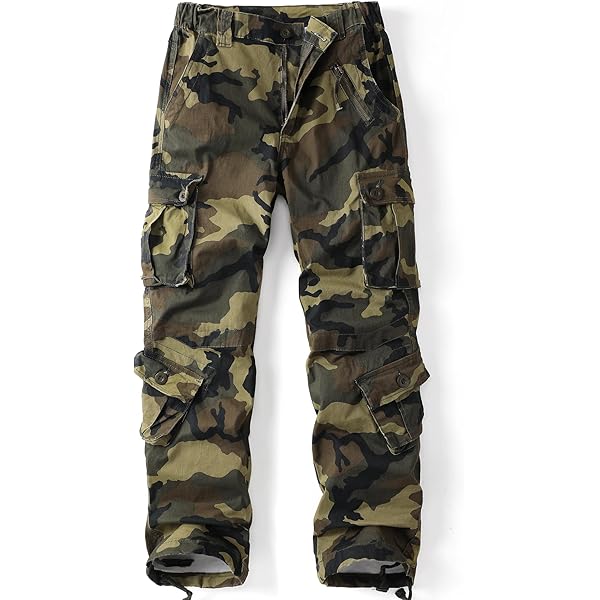 AKARMY Women's Cotton Casual Work Pants Camouflage Cargo Pants