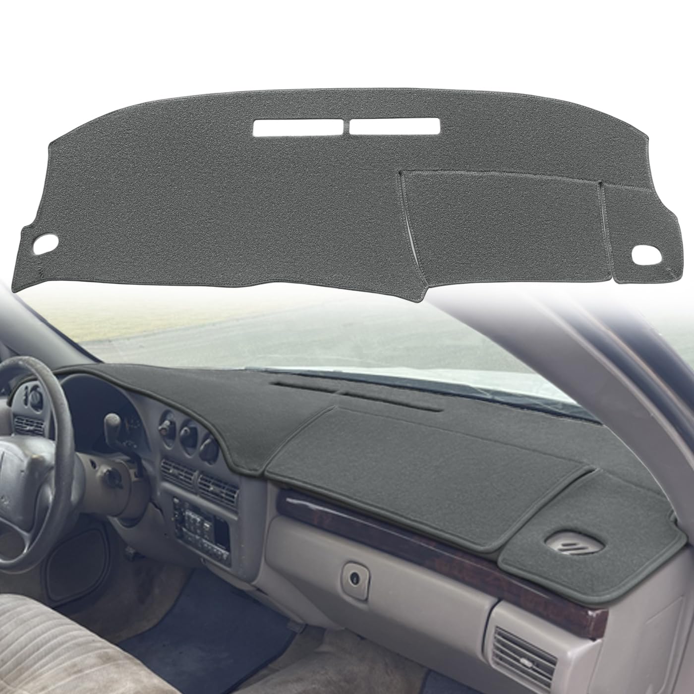 Photo 1 of Dash Cover Mat Custom Fit for Chevy Chevrolet Monte Carlo/Lumina Car Dashboard Pad Cap Carpet Protector K333 (Dark Gray)