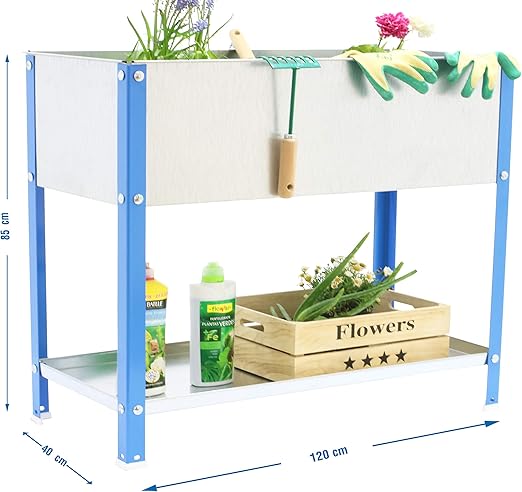 Huerto urbano alto Urban Garden Top Azul/Galvanizado Simonrack ...
