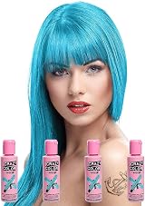 Crazy Color Semi-Permanent Hair Dye 4 Pack Bubblegum Blue