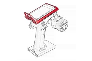 TOOMOD Aluminum Alloy RC Remote Radio Controller Bracket Holder Transmitter Protector Frame for Flysky Noble NB4 Pro NB4 Lite NB4 Protect Support (Red)