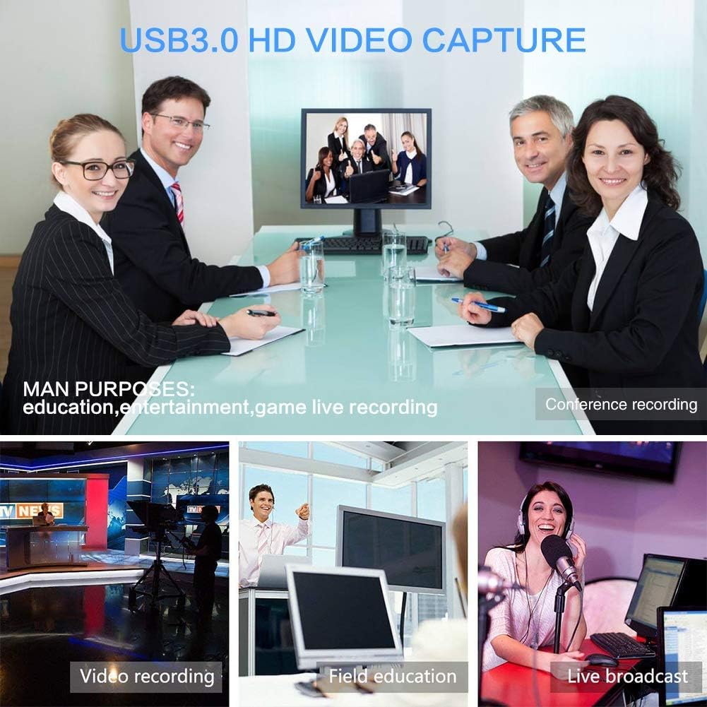 HDMI Capture,HDMI to USB 3.0,Full HD 1080P Live Video Capture Game Capture Recording Box,HDMI USB 3.0 Adapter Video and Audio Grabber for Windows, Mac OS and Linus System,Black,IF-LINK: Electronics