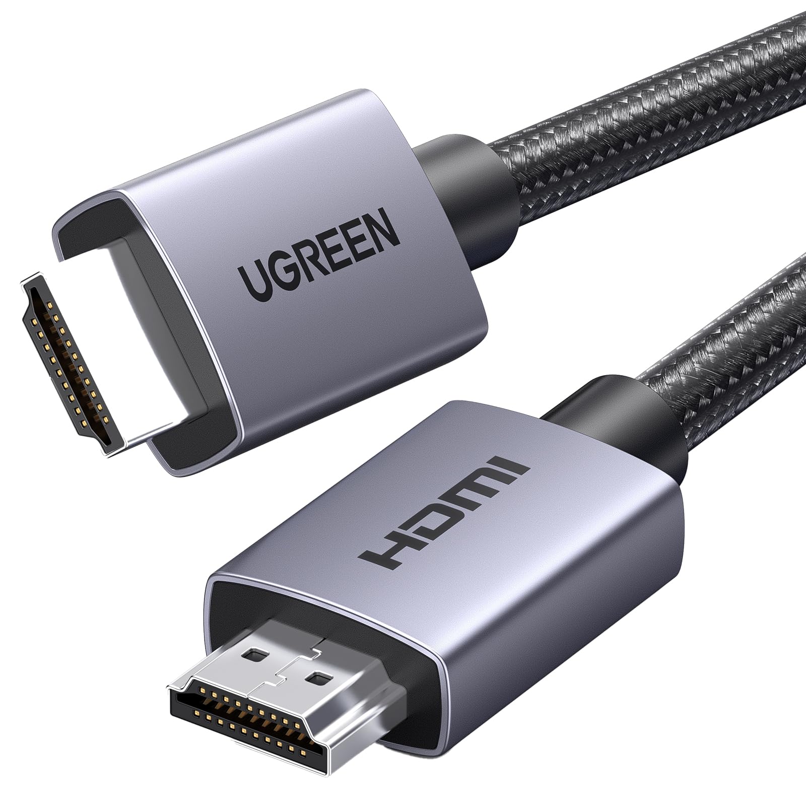 UGREEN 改良モデル ハイスピードHDMIケーブル 4K 60Hz HDMI2.0 プレミアムアルミ合金 イーサネット ARC 4K フルHD 1080P 3D PS5 PS4 Xbox Switch テレビ プロジェクター モニター AVアンプなど適用 HDMI ケーブル 1M の商品画像