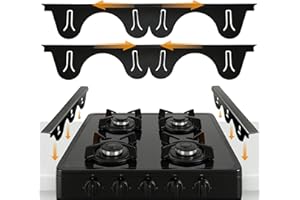 LINDA'S ESSENTIALS Linda’s Essentials Stove Gap Covers Stainless Steel (2 Pack) Adjustable 13.8" to 27.5" Stove Gap Filler, Oven Gap Filler, Stove Counter Gap Cover, Extendable Stainless Steel Stove Gap Covers