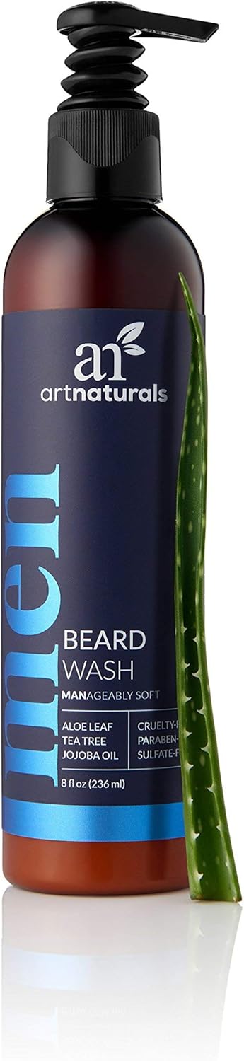 ArtNaturals Natural Beard Shampoo Wash - (8 Fl Oz/236ml) - Infused with Aloe Vera, Tea Tree and Jojoba Oil - Sulfate Free - Image 5