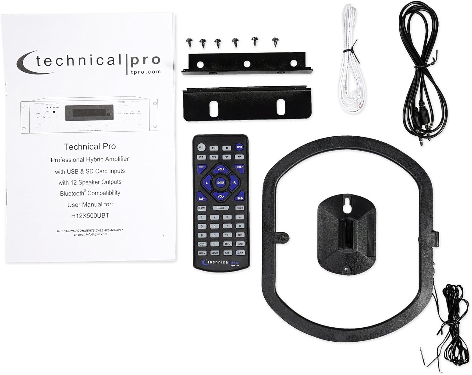 Technical Pro 6000 Watt 6-Zone 12 Speaker Home Theater Bluetooth Receiver+EQ Receivers 