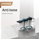 KES Freestanding Towel Rail with Marble Base Black 2 Tiers SUS304 view 4