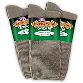 Extra Wide Comfort Fit Athletic Crew (Mid-Calf) Socks for Men and Women, For Wide Feet Pick your size, Do not size up