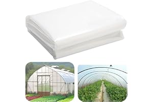 8x25ft Greenhouse Film Sheeting - Thickened Greenhouse Plastic Transparent Film - Clear Polyethylene Garden Film Cover for Fa