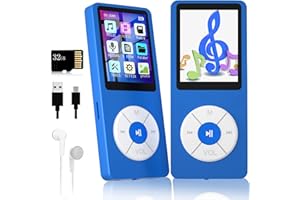 XIDEHUY MP3 Player with 32GB TF Card,Built-in HD Speaker,Portable HiFi Music Player with Video/Voice Recorder/FM Radio/Photo Viewer/E-Book Player for Kids