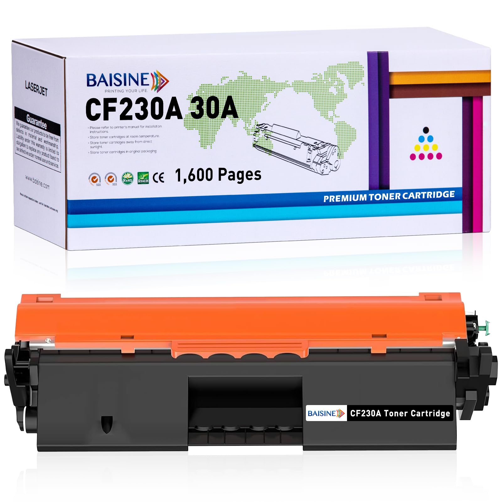 BAISINE Compatible with HP Ink M227 Cartridges for CF230A Toner Cartridge with Chip Black for HP M227 LaserJet Pro M203dn M203dw MFP M227fdw M227sdn M227 sdn M203 M227fdn, 1-Pack