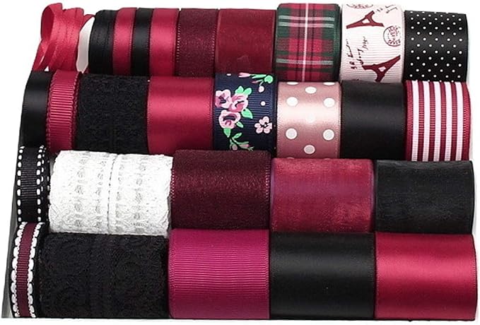 Amazon 楽momo リボン セット 詰合せ 手芸 ハンドメイド Diy 花束 ギフト ラッピング 包装 B レッド ブラック リボン 通販