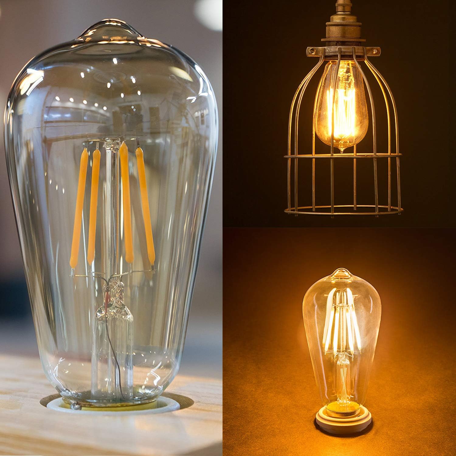 AidSci Vintage LED Edison Bulb, 4W (40W Equivalent) E27 400LM Filament Light Bulb - Image 4