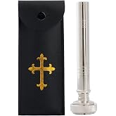 Christian Pocket Holy Water Sprinkler with Cross Leather Case,5 Inches Stainless Steel Catholic Holy Water Container