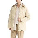 Orolay Women's Oversized Lightweight Down Jacket Zip Up Barn Quilted Puffer Coat Casual Outerwear with Pockets