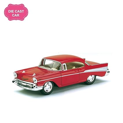 Kinsmart 1:40 Scale 1957 Chevrolet Bel Air Die-Cast Car with Openable Doors and Pull Back Action, Assorted