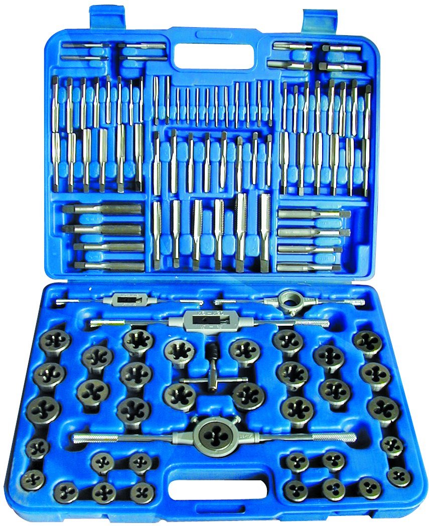 HHIP 1011-0110 110 Piece (#4-3/4 Inch &M6-18) HSS Tap & Die Set