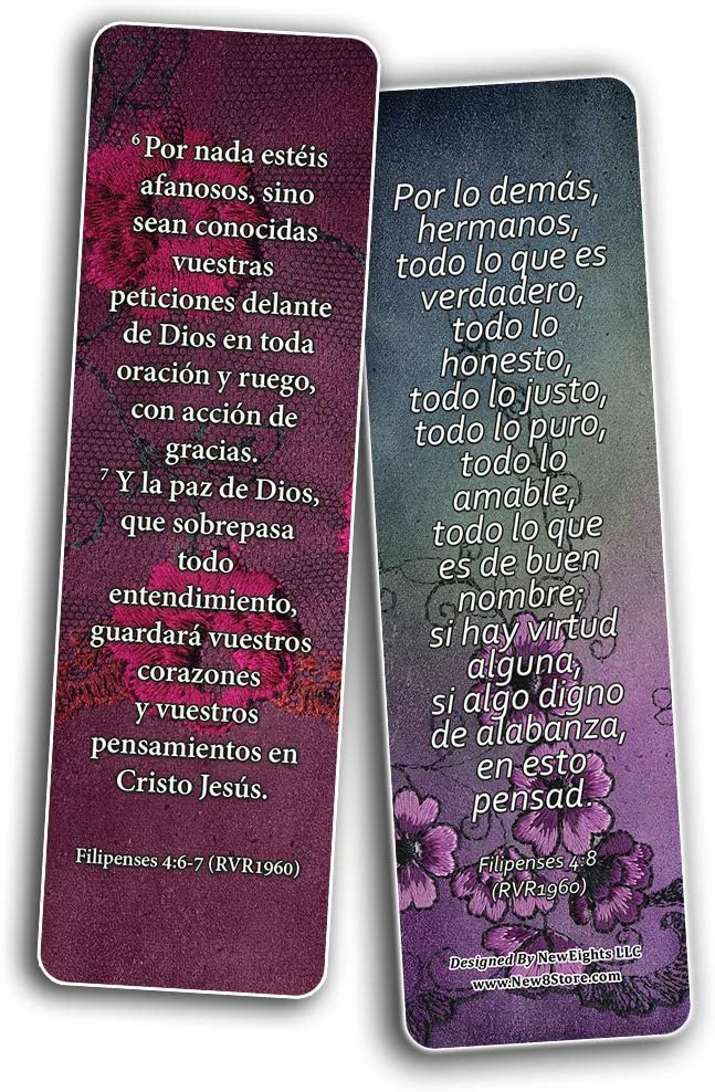 Spanish Vintage Favorite Scriptures Bookmarks for Women (30-Pack), Variety Handy Spanish Scriptures - Image 4