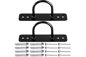 Lyellfe 2 Pack Battle Rope Anchor, Wall Ceiling Mount Bracket for Suspension Strap, Body Weight Strength Training Systems, He